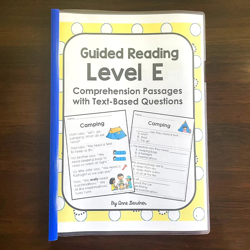 Guided Reading Comprehension Workbooks C-P: English Practice for Kids
