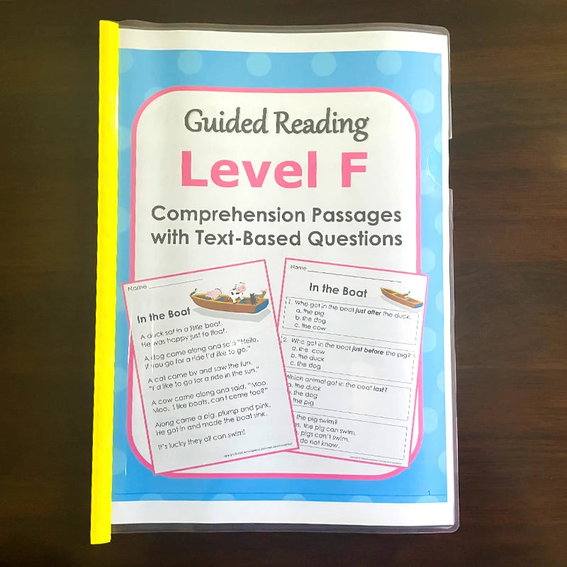 Guided Reading Comprehension Workbooks C-P: English Practice for Kids
