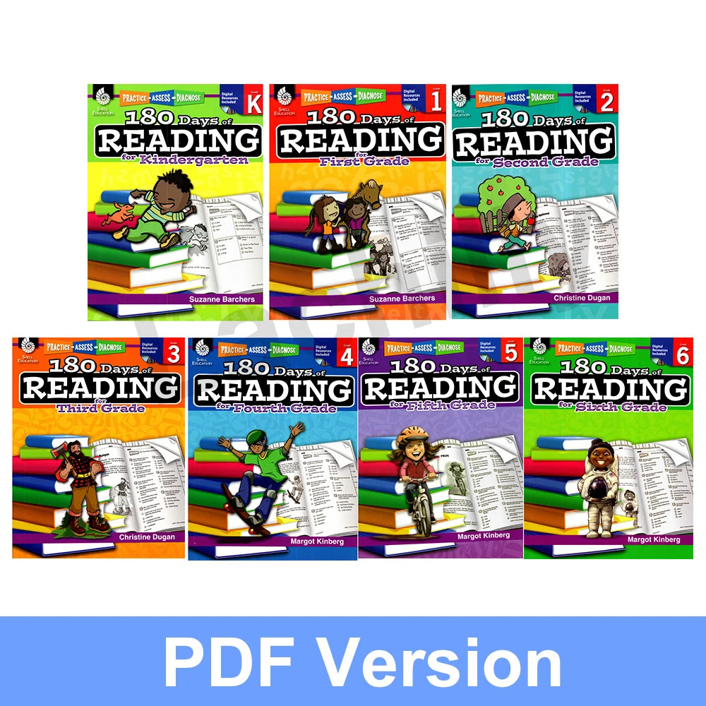 180 Days Language Practice: K-6 Grammar & Reading Comprehension Workbook