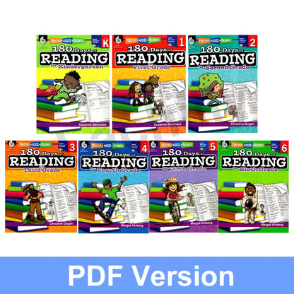 180 Days Language Practice: K-6 Grammar & Reading Comprehension Workbook