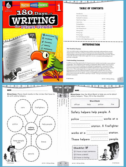 180 Days Language Practice: K-6 Grammar & Reading Comprehension Workbook