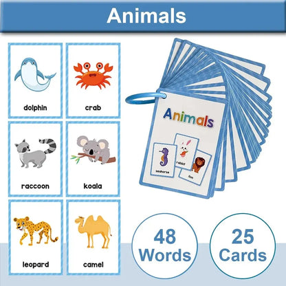 Montessori Kids Learning English Words Cards Kindergarten Teacher Early Education Teaching Aids Vocabulary Classroom Supplies