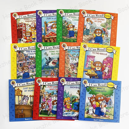 12 Books Little Ceitter I Can Read Phonics English Picture Book Story Pocket Book for Children Kids Montessori Bedtime Reading
