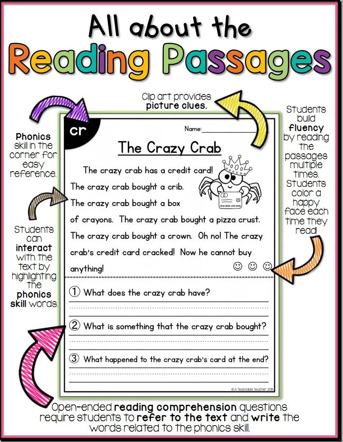 Phonics Skill Builder - 4 Book Reading Comprehension Set