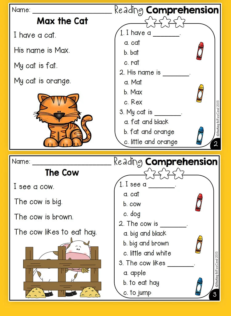 100 Days Reading Comprehension Practice for Preschool English Learners