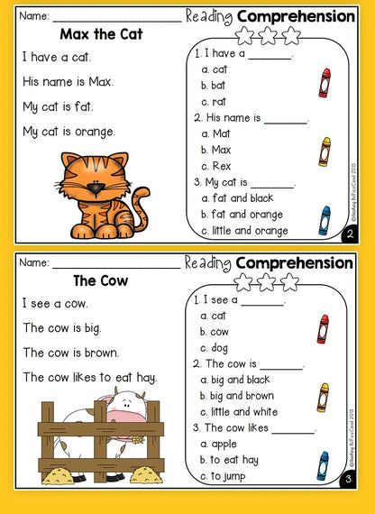100 Days Reading Comprehension Practice for Preschool English Learners