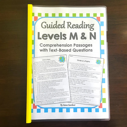 Guided Reading Comprehension Workbooks C-P: English Practice for Kids