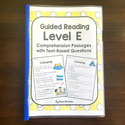 Guided Reading Comprehension Workbooks C-P: English Practice for Kids