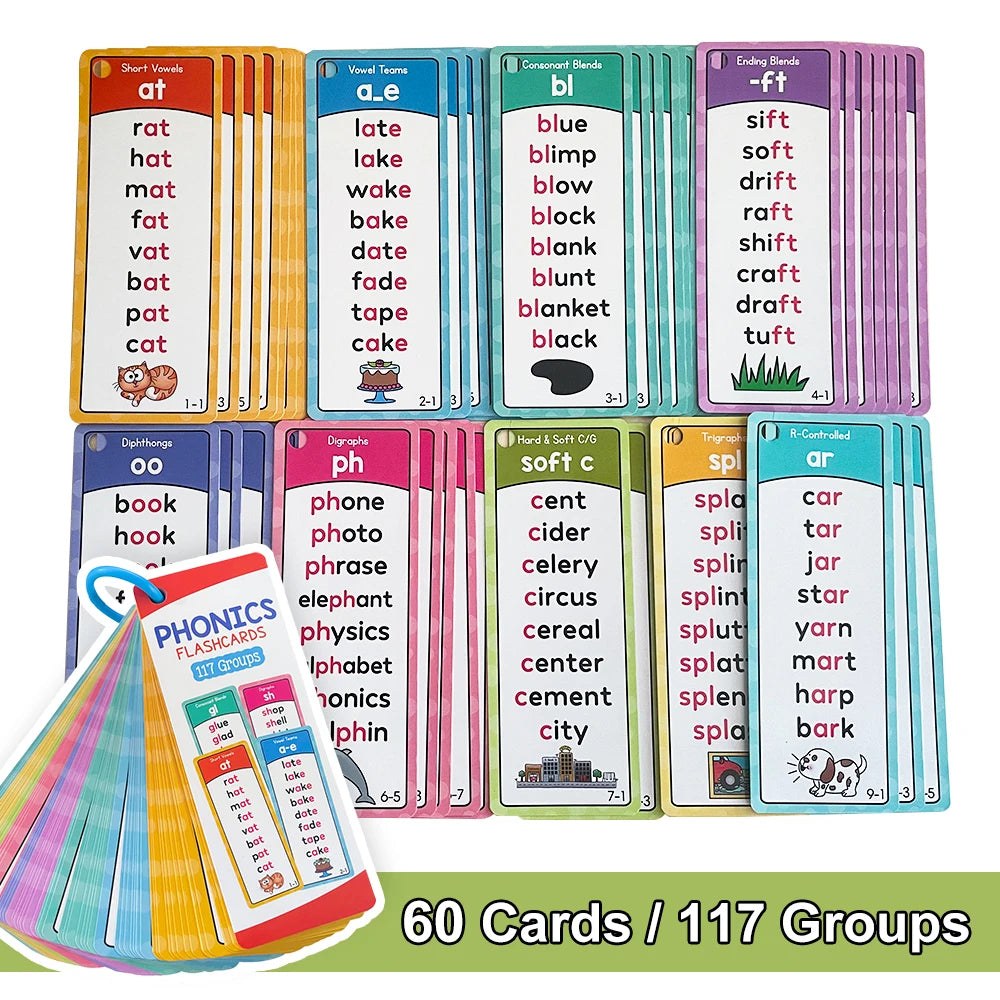 Phonics Learning Made Easy: Montessori English Vocabulary Cards