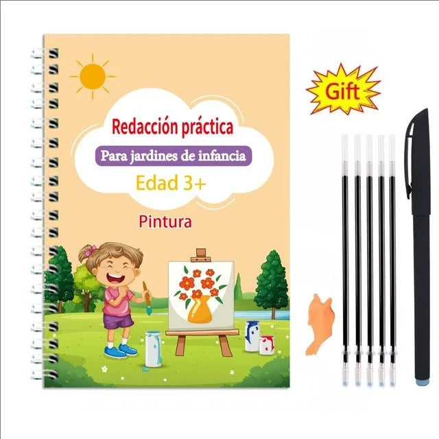 Free Shipping SANK Copybooks Pen Magic Copy Book Free Wiping Children's Kids Writing Sticker Practice Copybook For Calligraphy