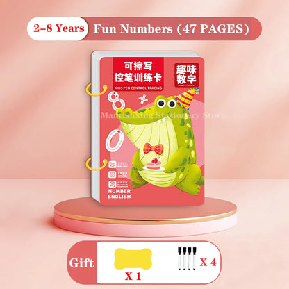 Magical Tracing Workbook Control Training Book Reusable Magic Practice Copybook Children Montessori Drawing Education Stationery