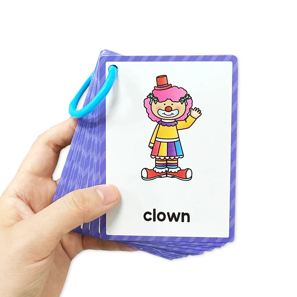 Montessori Kids English Words Learning Flashcards Early Educational Cards Classroom Supplies Kindergarten Teacher Teaching Aids