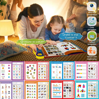 Touch & Learn Book: Kids' English Education with Reusable Pen