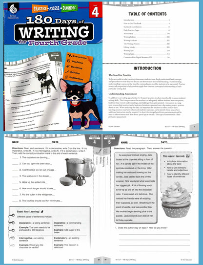 180 Days Language Practice: K-6 Grammar & Reading Comprehension Workbook