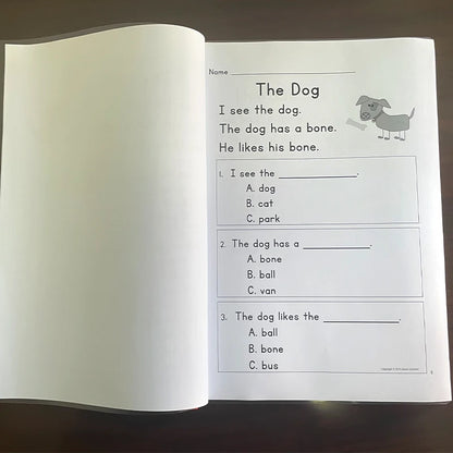 Guided Reading Comprehension Workbooks C-P: English Practice for Kids