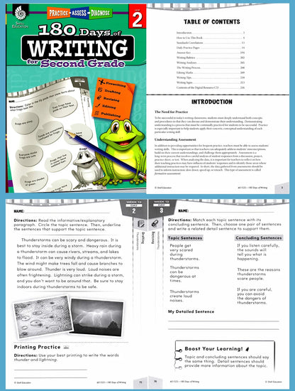 180 Days Language Practice: K-6 Grammar & Reading Comprehension Workbook