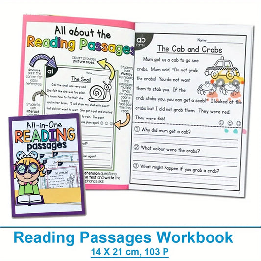 Reading Passages Workbook Comprehension Inferences & Drawing Conclusions Learn to Read for Primary School Teacher Teaching Aids