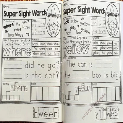 Sight Word Mastery: Pre-Primer to 3rd Grade Phonics Practice Book