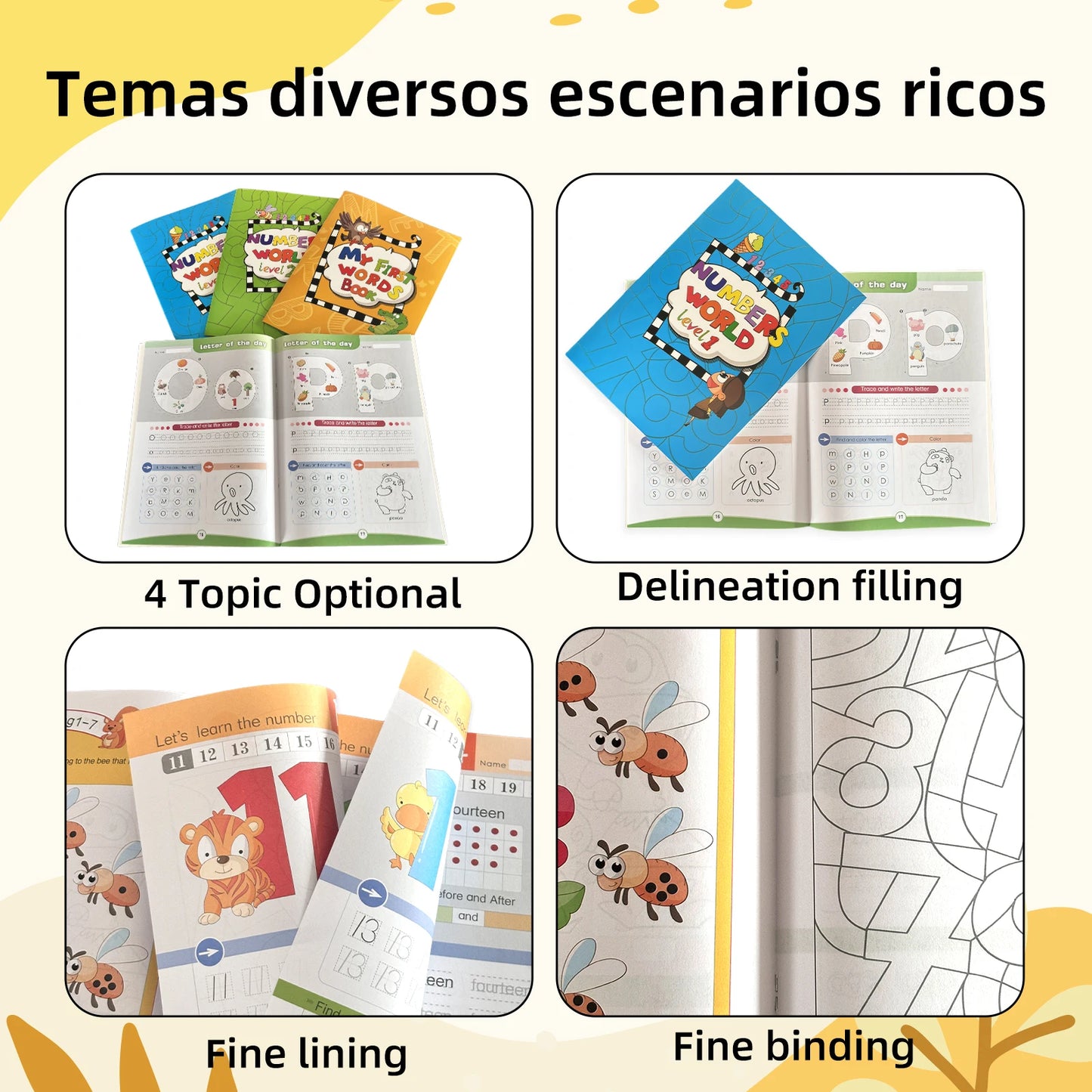 English Children's Exercise Book: Early Learning, Alphanumeric Tracing, Addition, Word Learning, Ages 4-6