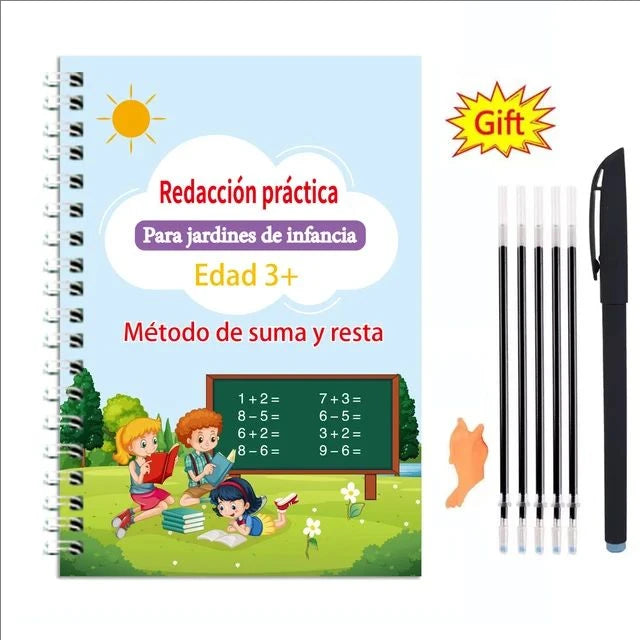 Free Shipping SANK Copybooks Pen Magic Copy Book Free Wiping Children's Kids Writing Sticker Practice Copybook For Calligraphy