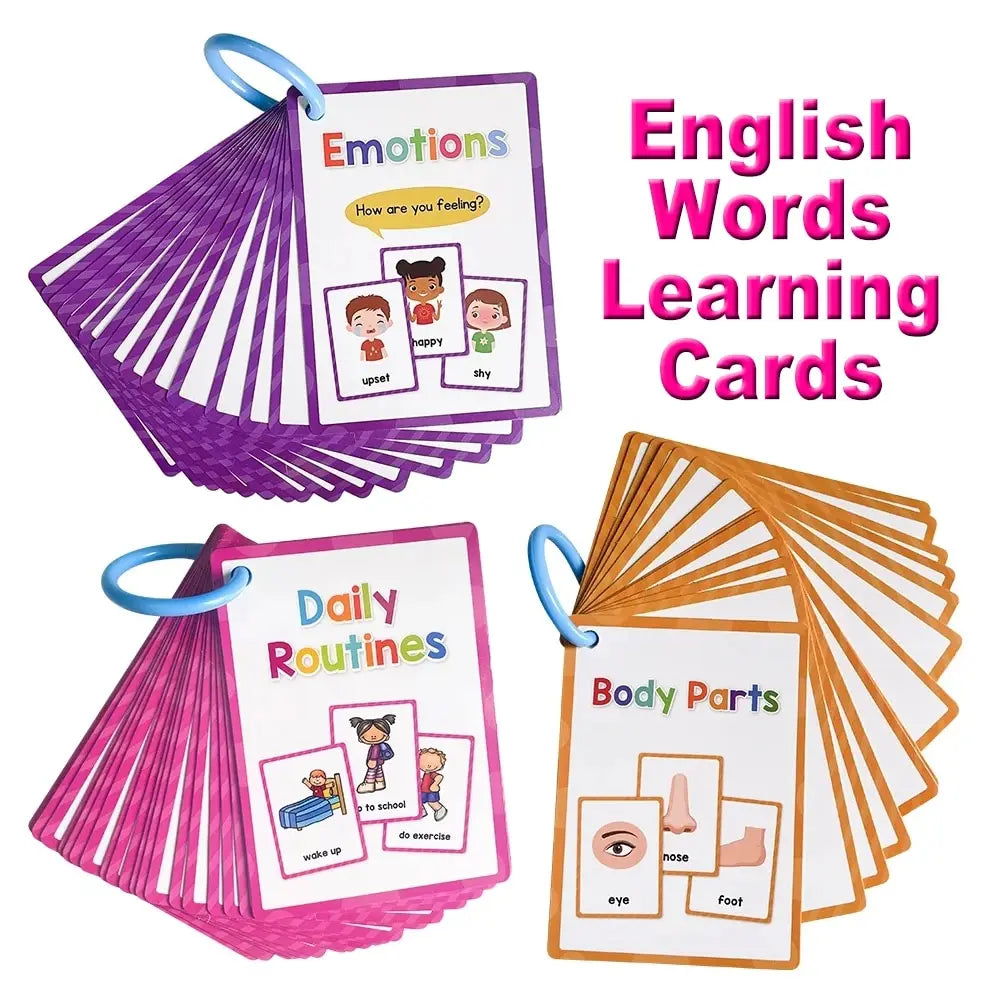 Montessori Kids Learning English Words Cards Kindergarten Teacher Early Education Teaching Aids Vocabulary Classroom Supplies