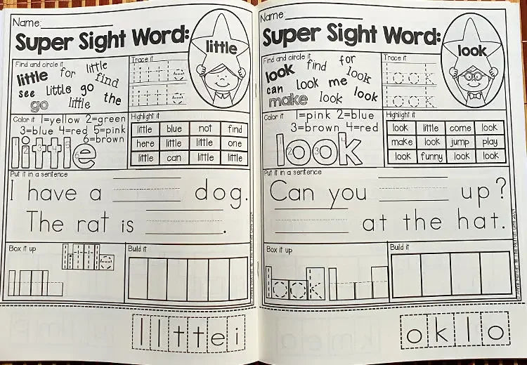 Sight Word Mastery: Pre-Primer to 3rd Grade Phonics Practice Book