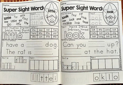 Sight Word Mastery: Pre-Primer to 3rd Grade Phonics Practice Book