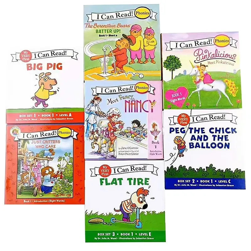 12 Books/Set I Can Read Phonics My Very First Picture Book for Children Kids English Story Picture Books Baby Learning English