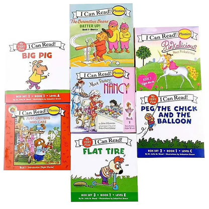 12 Books/Set I Can Read Phonics My Very First Picture Book for Children Kids English Story Picture Books Baby Learning English