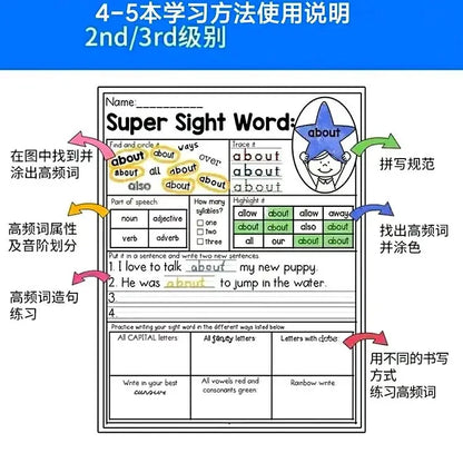 Sight Word Mastery: Pre-Primer to 3rd Grade Phonics Practice Book