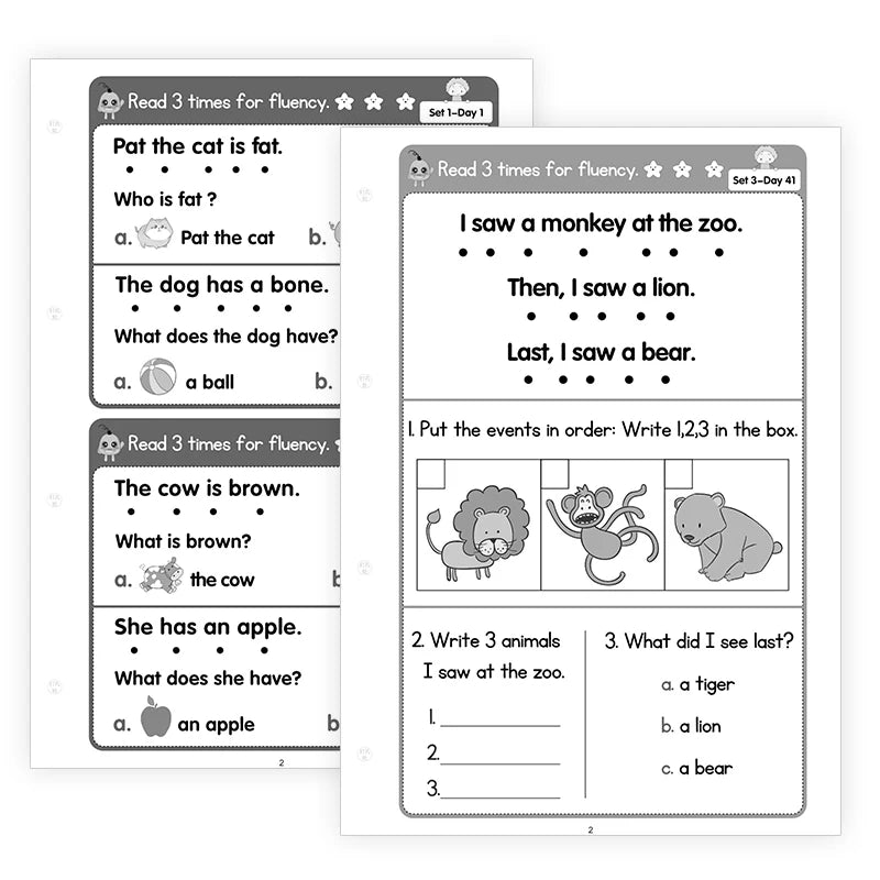 100 Days Reading Comprehension Practice for Preschool English Learners