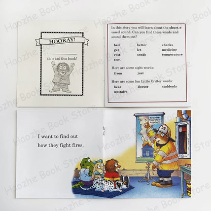 12 Books Little Ceitter I Can Read Phonics English Picture Book Story Pocket Book for Children Kids Montessori Bedtime Reading