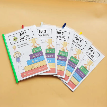 Reading Comprehension for Kids: 100 Days Practice Workbook