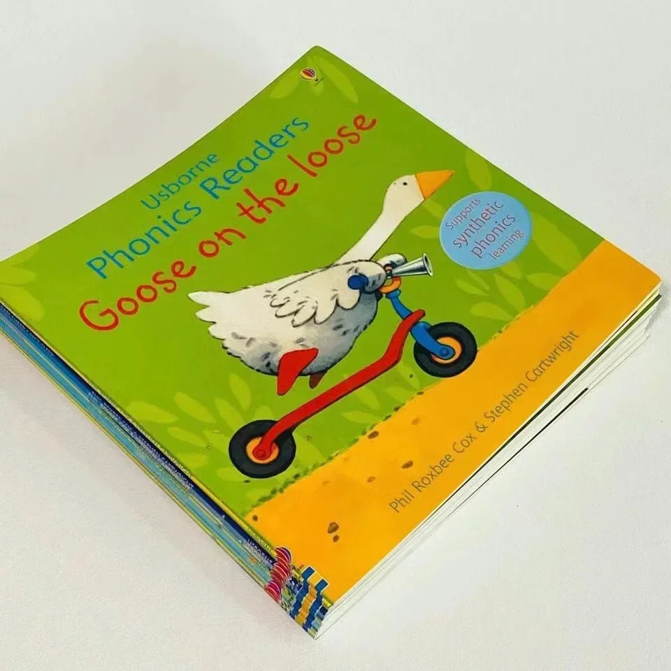 12-Book Usborne Phonics Readers Set: English Picture Books for Kids