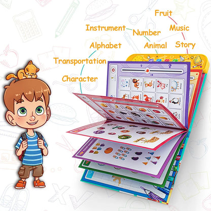 Touch & Learn Book: Kids' English Education with Reusable Pen