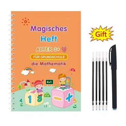Free Shipping SANK Copybooks Pen Magic Copy Book Free Wiping Children's Kids Writing Sticker Practice Copybook For Calligraphy