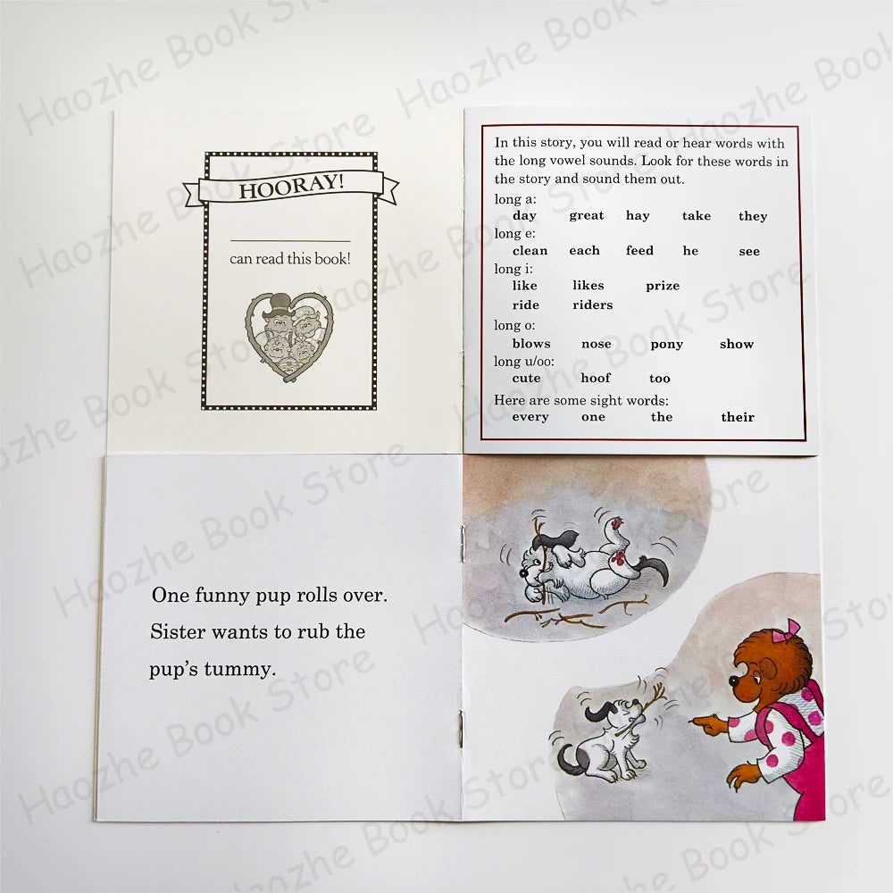 12 Books The Berenstain Beans I Can Read Phonics Short Vowel Long Vowel Learning Story Pocket Book Montessori Bedtime Reading