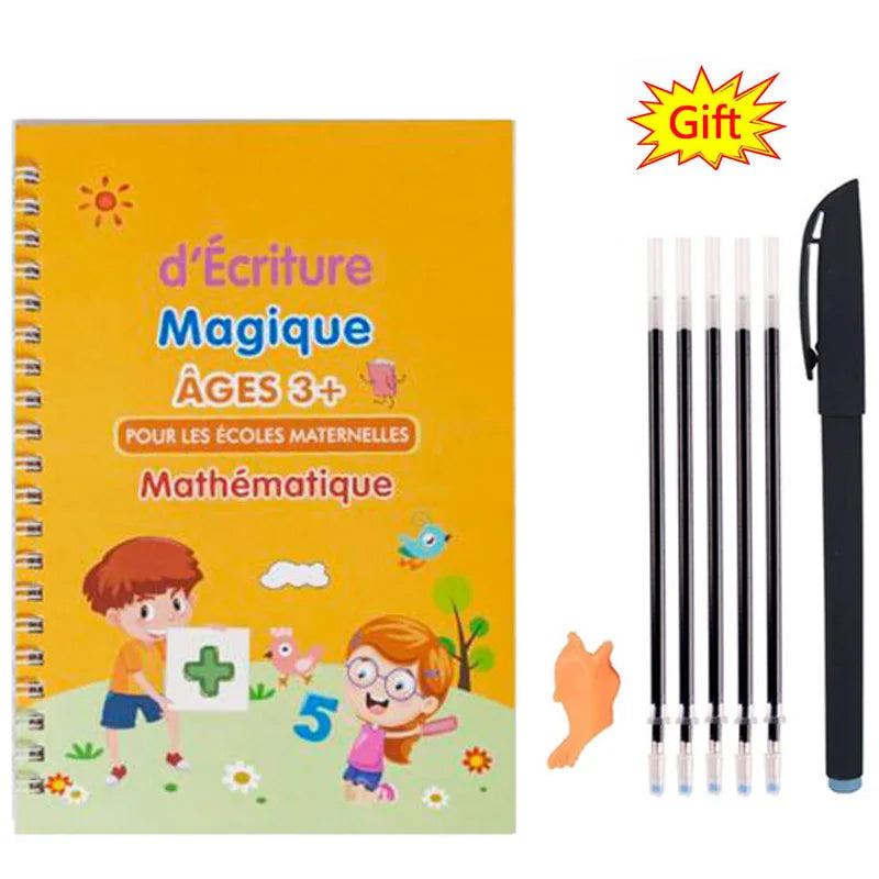 Free Shipping SANK Copybooks Pen Magic Copy Book Free Wiping Children's Kids Writing Sticker Practice Copybook For Calligraphy