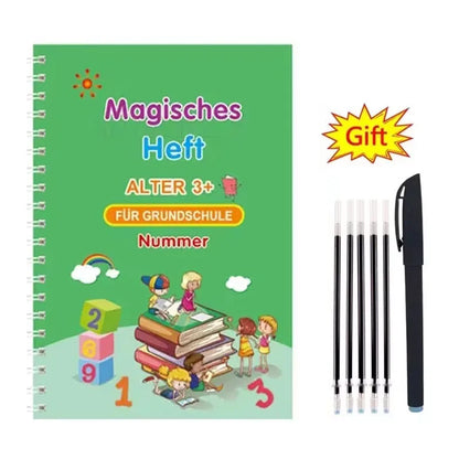 Free Shipping SANK Copybooks Pen Magic Copy Book Free Wiping Children's Kids Writing Sticker Practice Copybook For Calligraphy