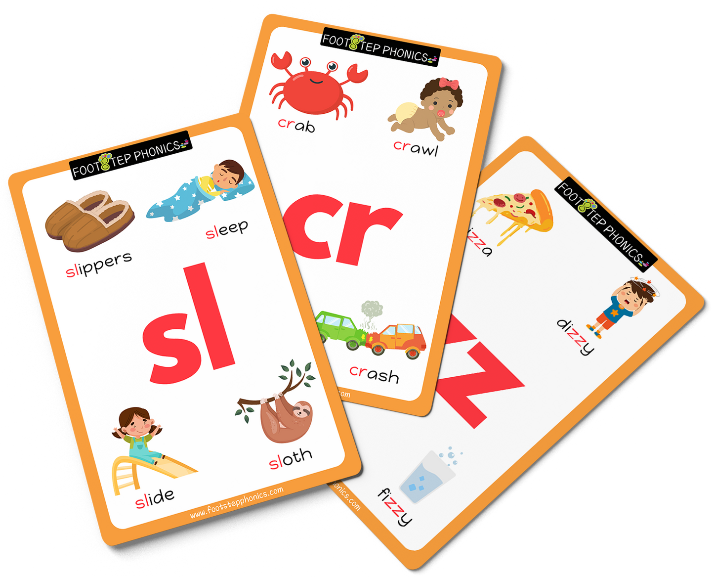 FootStep Phonics Step 3 Flashcards